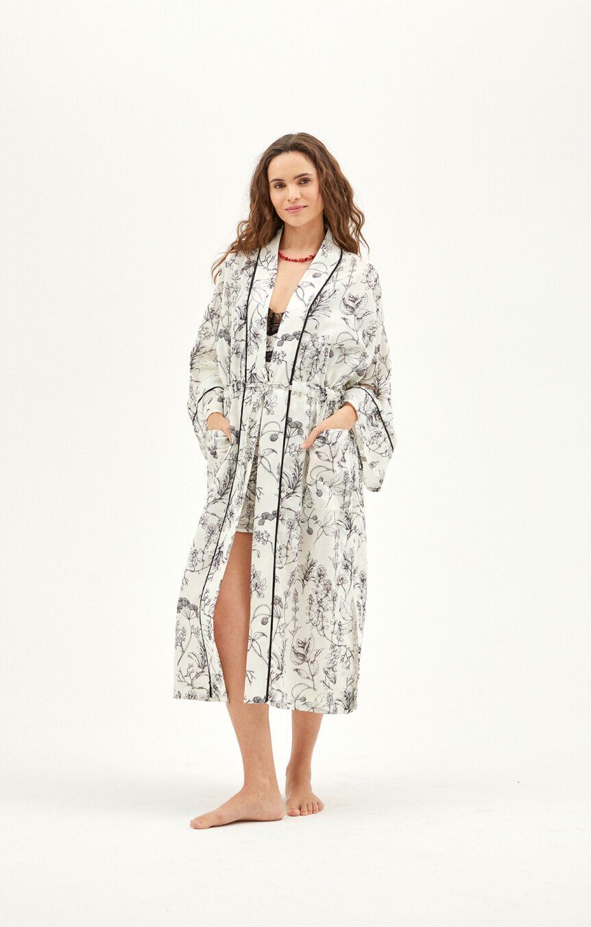 Eloise Linen Dressing Gown - 2