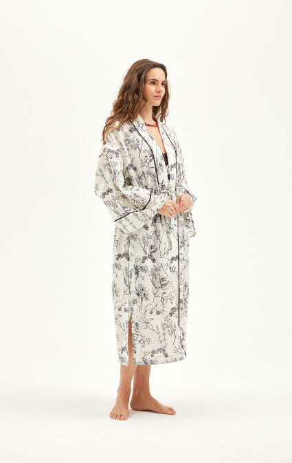 Eloise Linen Dressing Gown - 4