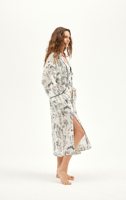 Eloise Linen Dressing Gown - 5