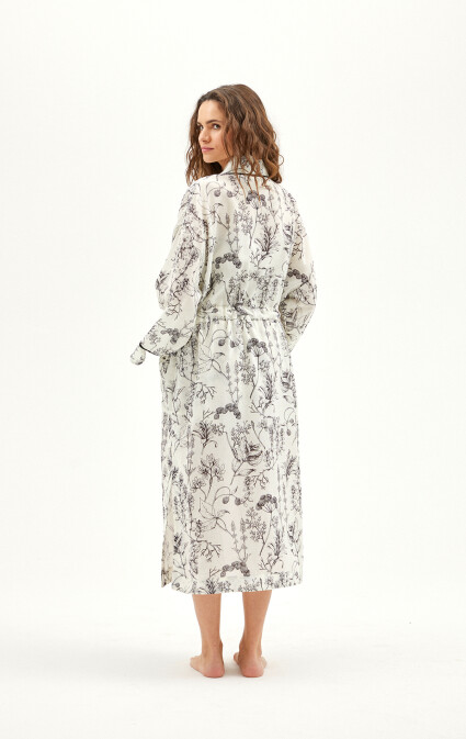 Eloise Linen Dressing Gown - 3