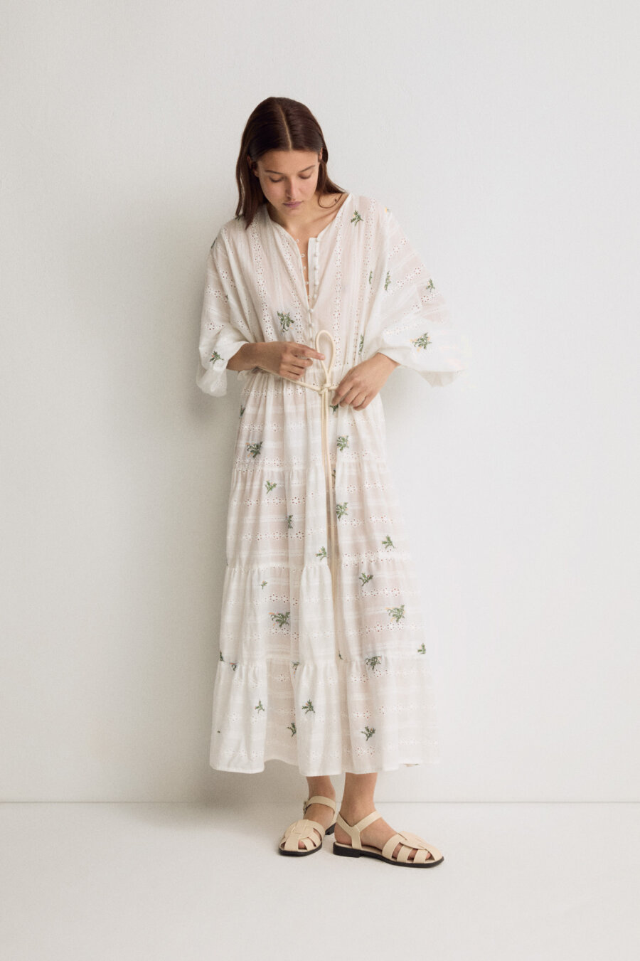 Embroidered Maxi Dress - 2