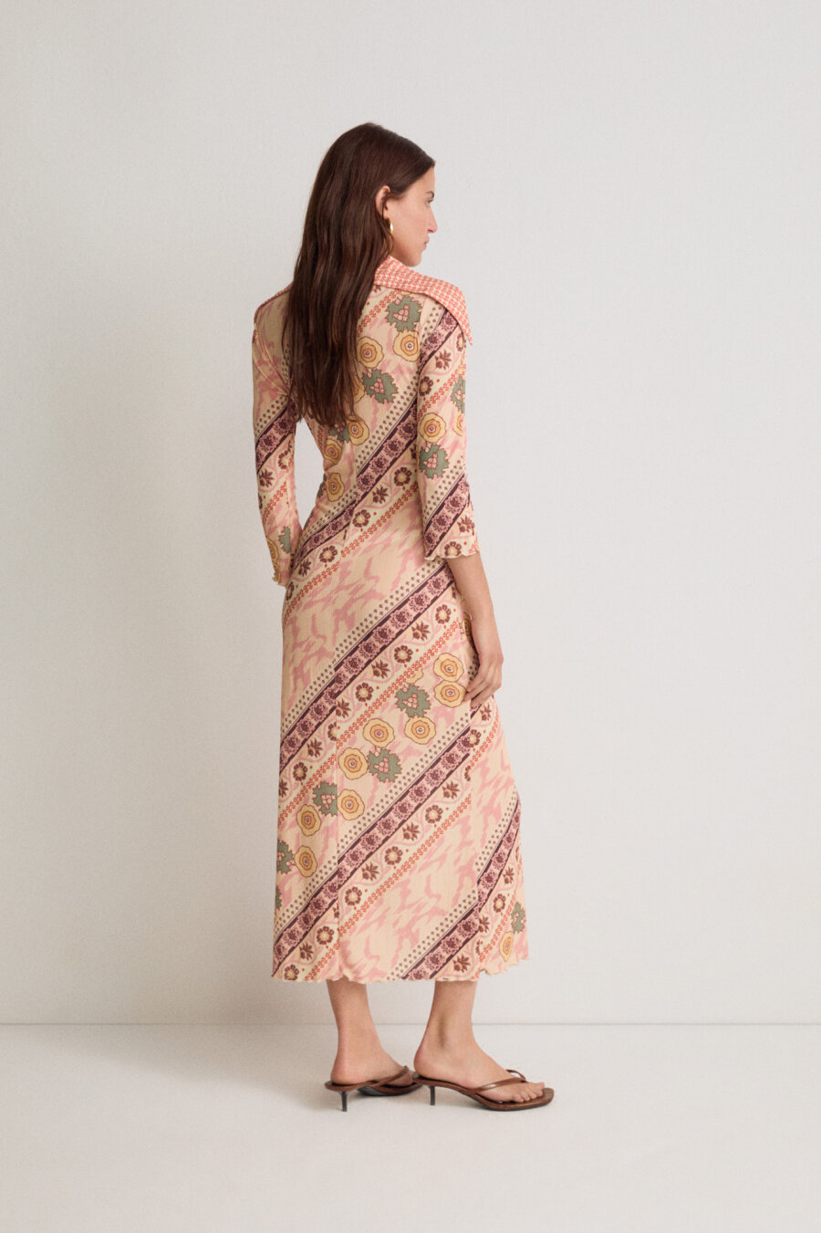 Sorbet Ethnic Patterned Knitted Dress - 5