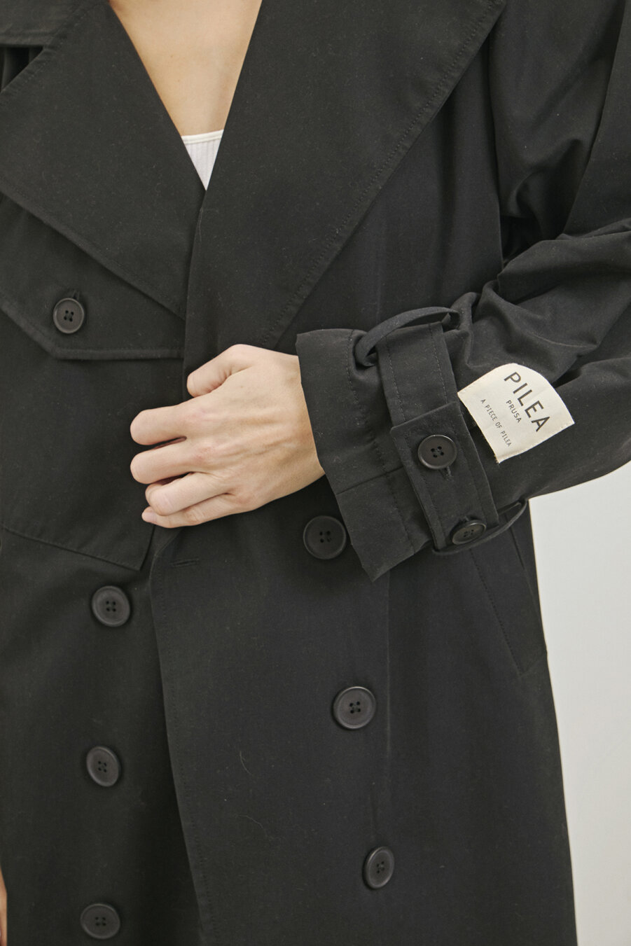 Fayette Black Trench Coat - 8