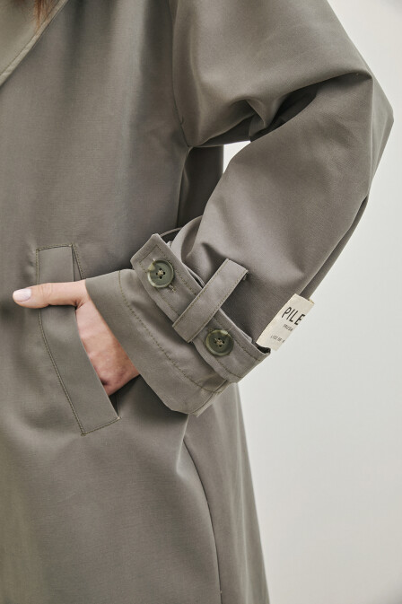 Fayette Khaki Trench Coat - 5