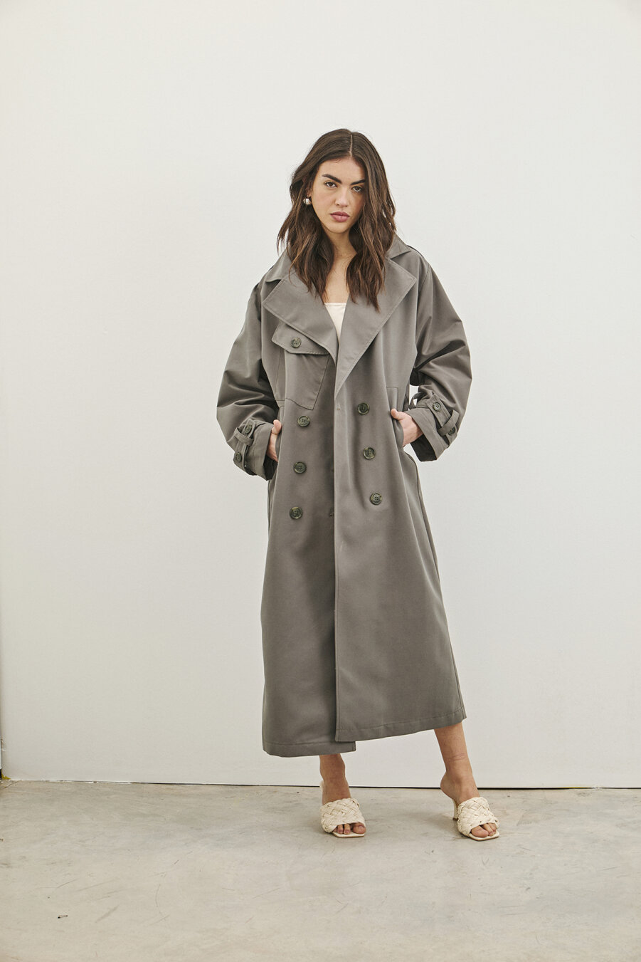 Fayette Khaki Trench Coat - 4