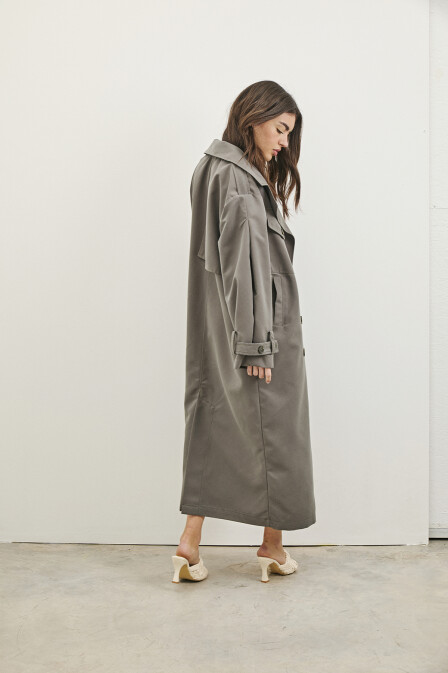 Fayette Khaki Trench Coat - 8