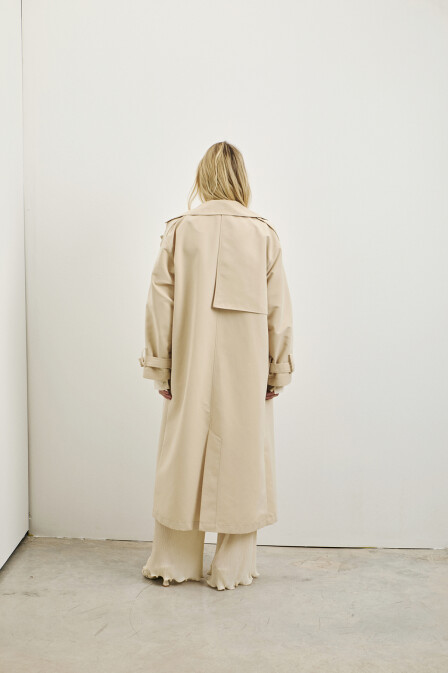 Fayette Vanilla Trench Coat - 5