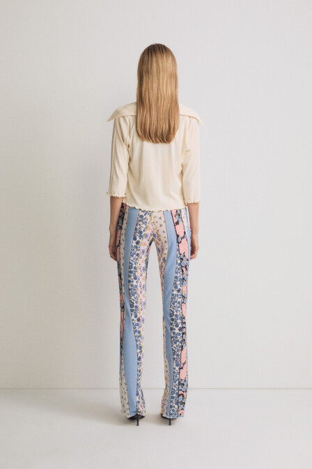 Floral Patterned Knitted Trousers - 4