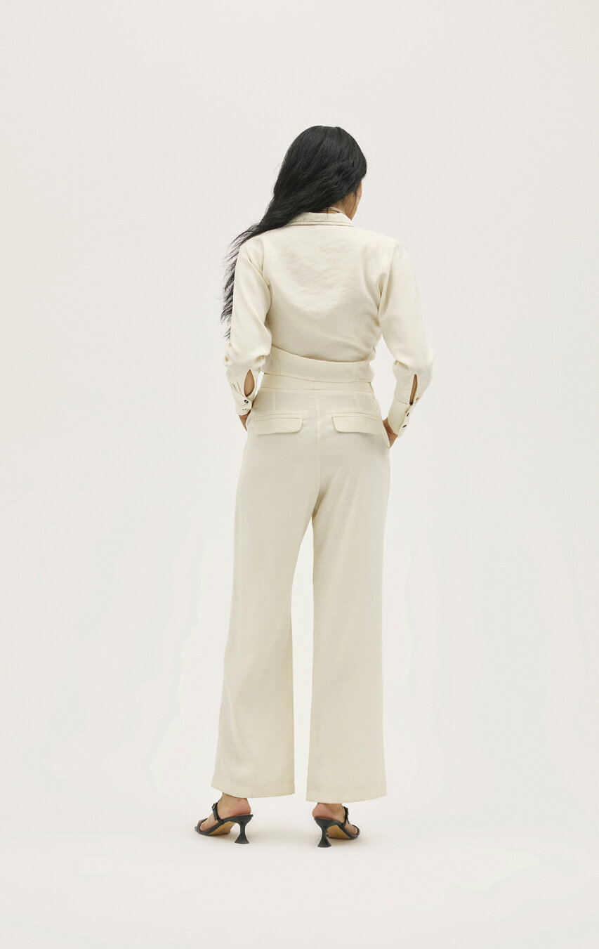 Gina Modal Ecru Pants - 3