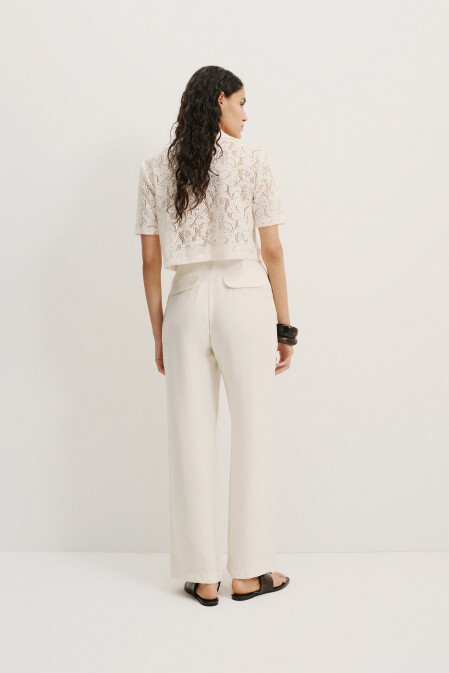 Gina Modal Ecru Pants - 6