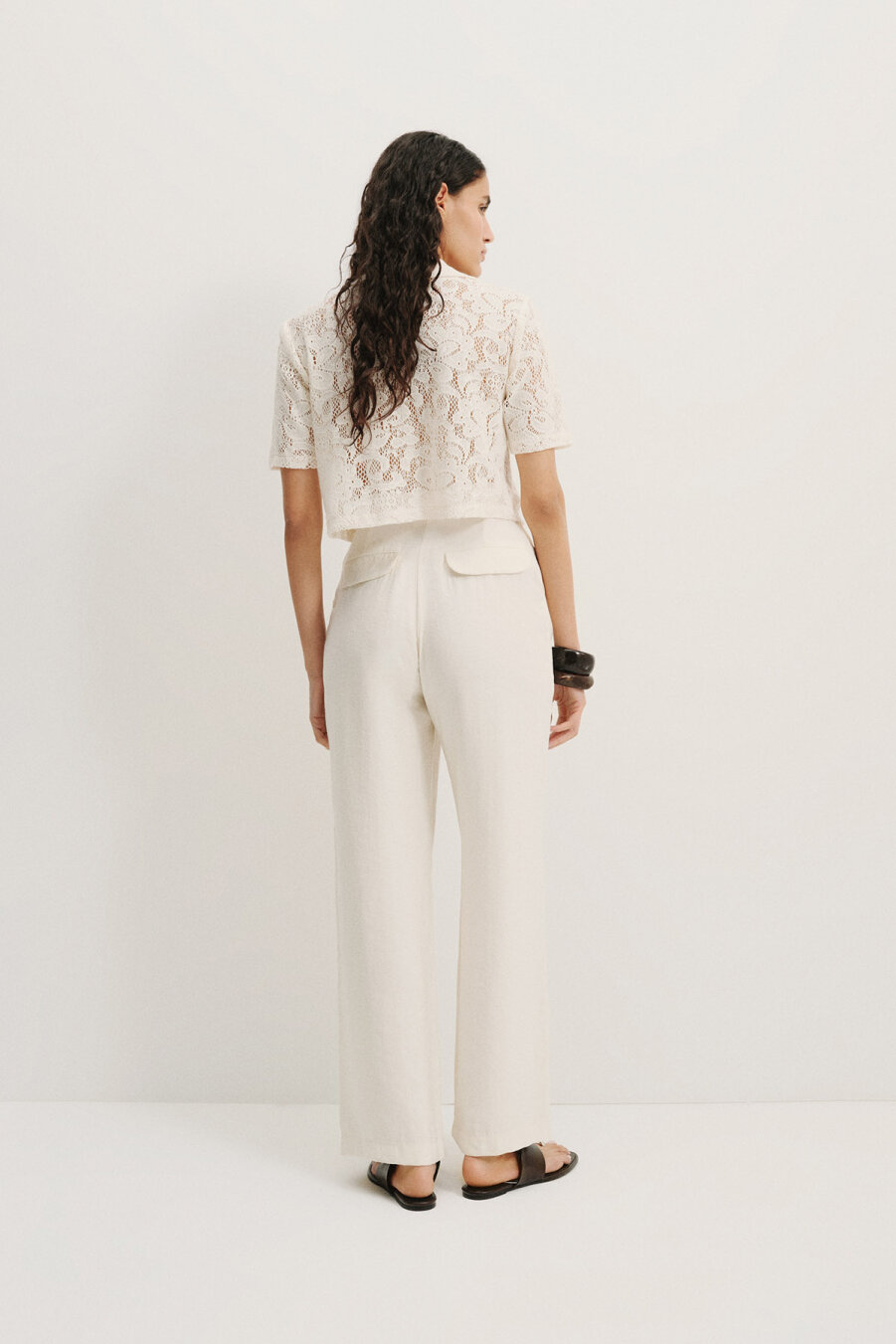 Gina Modal Ecru Pants - 6