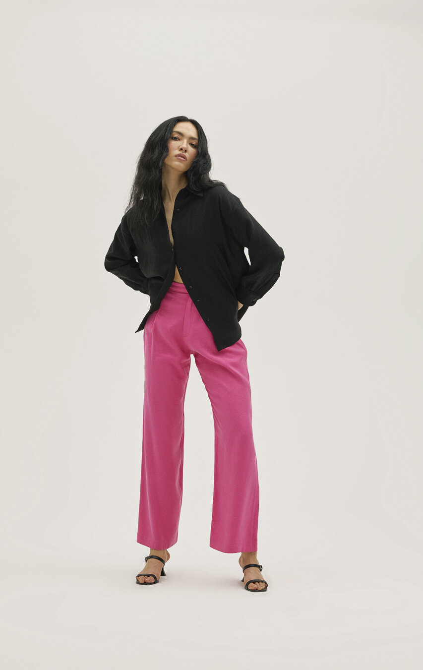 Gina Modal Fuchsia Pants - 1