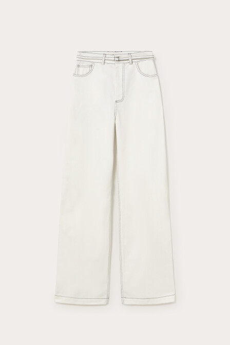 İnce Kemerli Gabardin Pantolon - 2