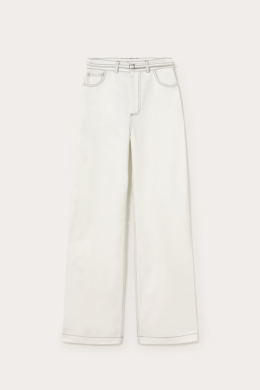 İnce Kemerli Gabardin Pantolon - 2