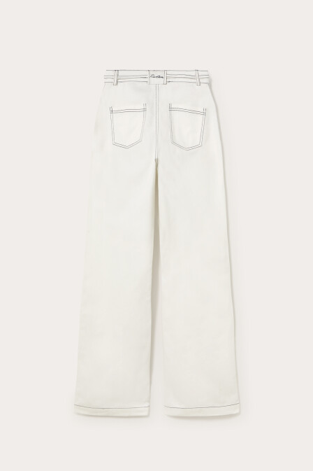 İnce Kemerli Gabardin Pantolon - 3