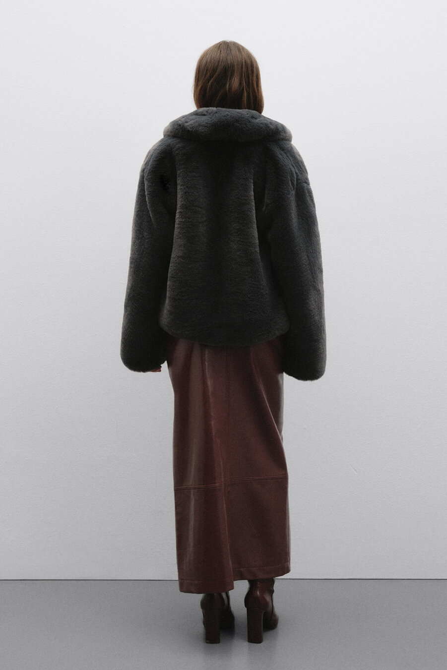 Indigo Faux Fur Jacket - 5