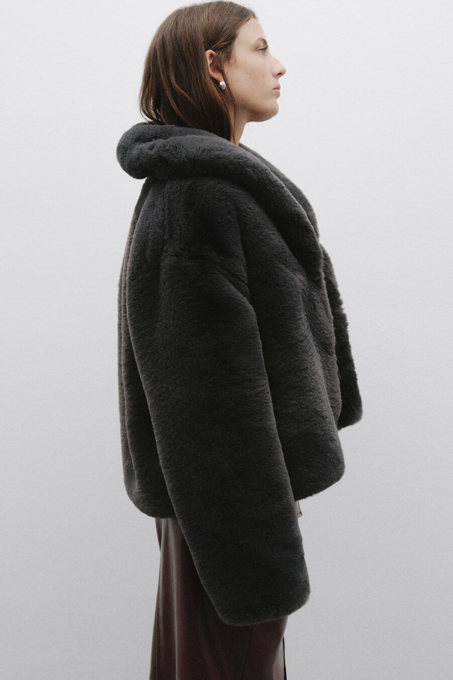 Indigo Faux Fur Jacket - 4