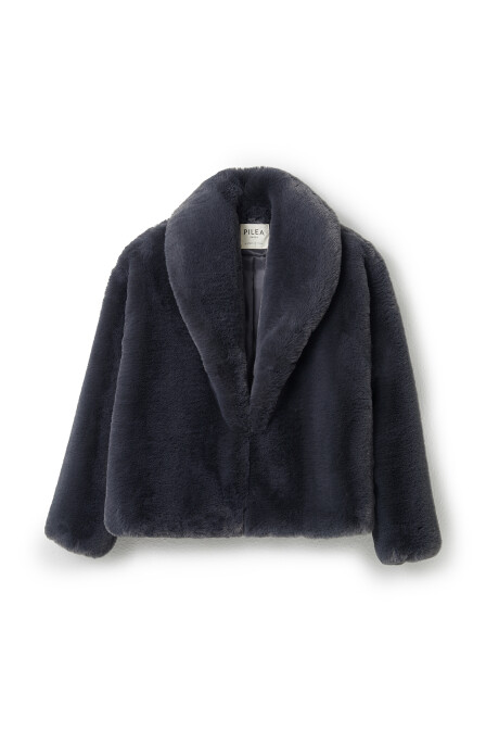 Indigo Faux Fur Jacket - 6