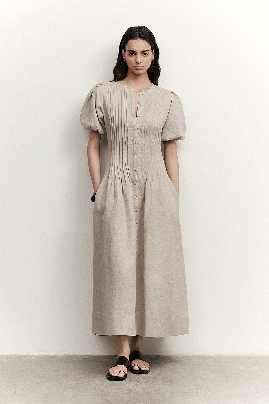 Iris Keten Elbise - 7