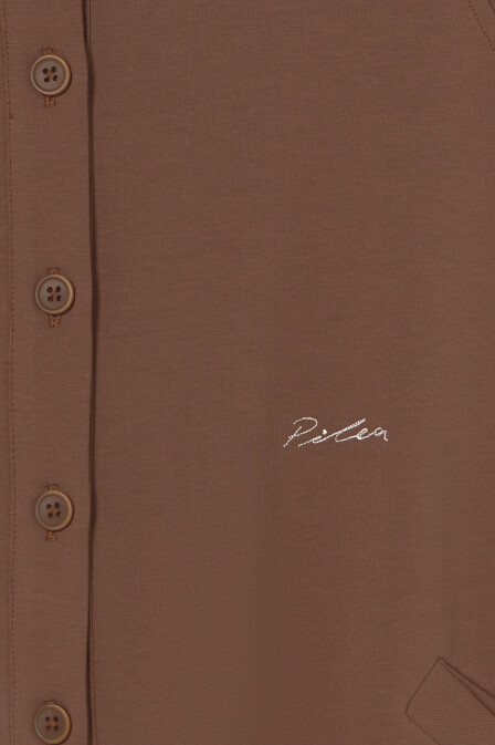 Jenny Raglan Sleeve Brown Jacket - 4