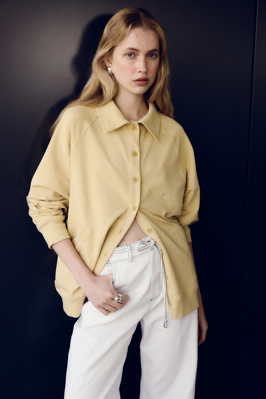 Jenny Raglan Sleeve Yellow Jacket - 1