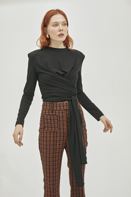 Karina Plaid Trousers - 5