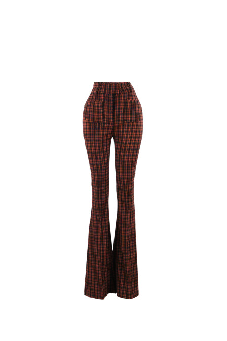 Karina Plaid Trousers - 1