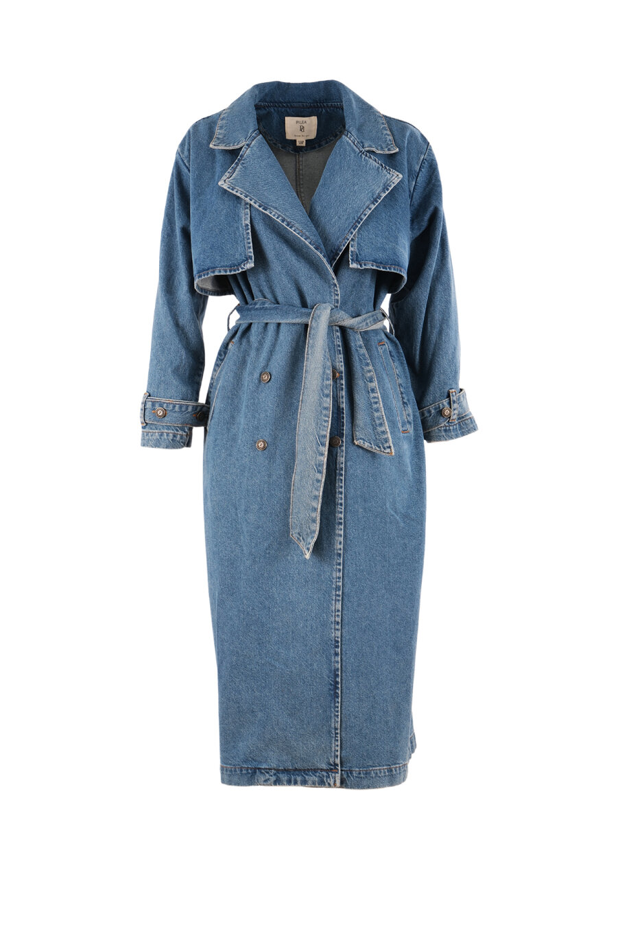 Kellie Blue Denim Trench Coat - 1