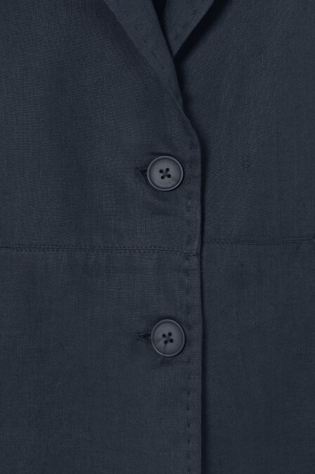 Keten Lacivert Blazer Ceket - 2