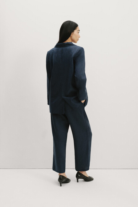 Keten Lacivert Blazer Ceket - 7