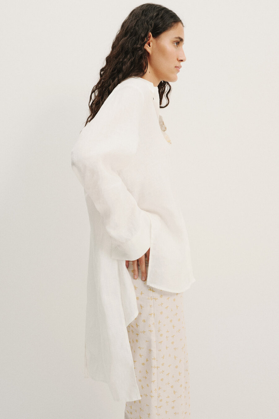 Kirell Tie Detailed Linen Shirt - 2