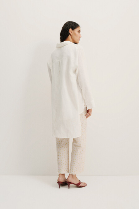 Kirell Tie Detailed Linen Shirt - 3