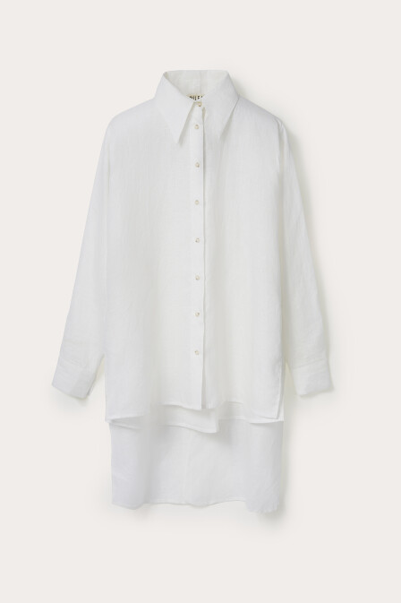 Kirell Tie Detailed Linen Shirt - 4
