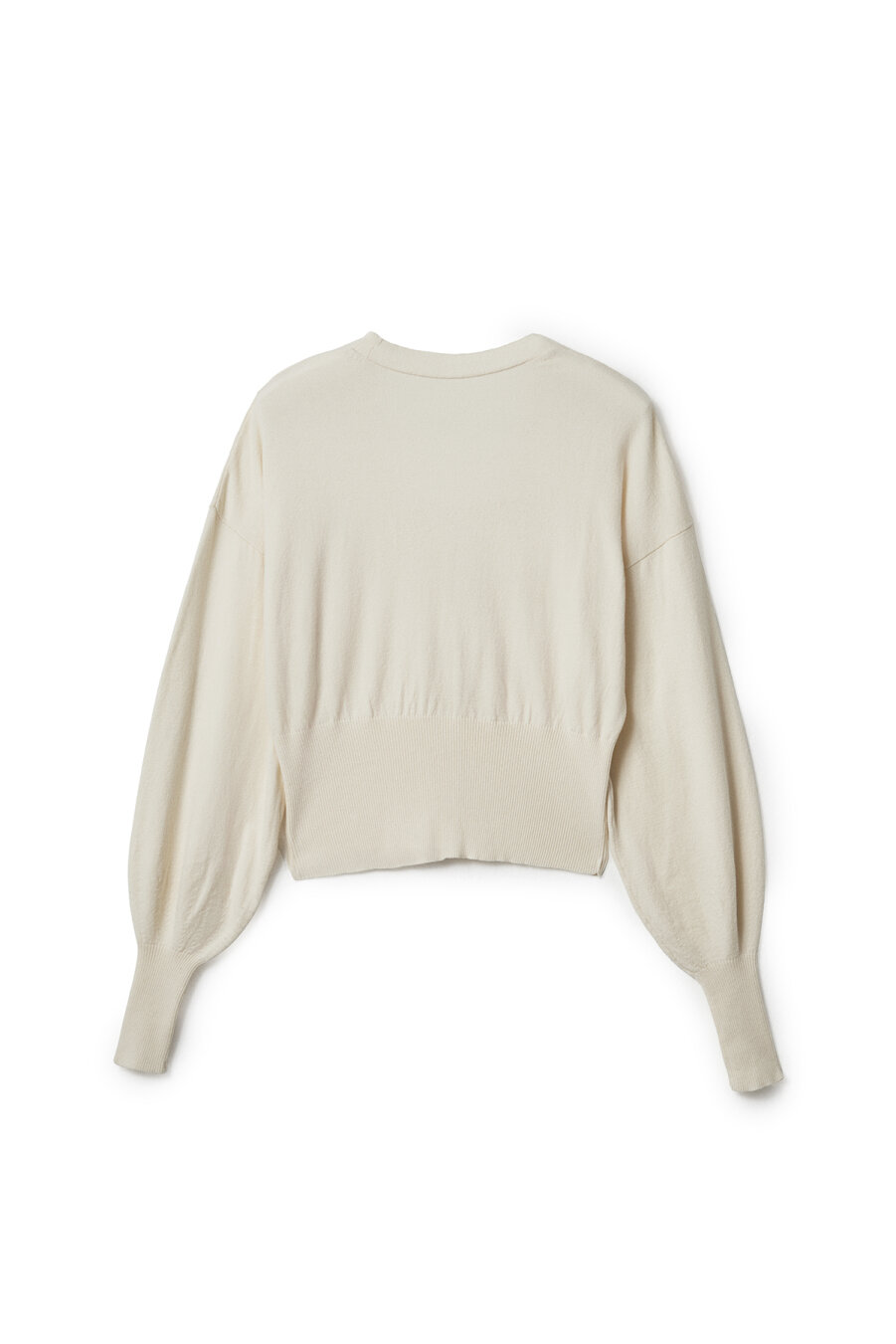 Knitted Scarf Cardigan Ecru - 8