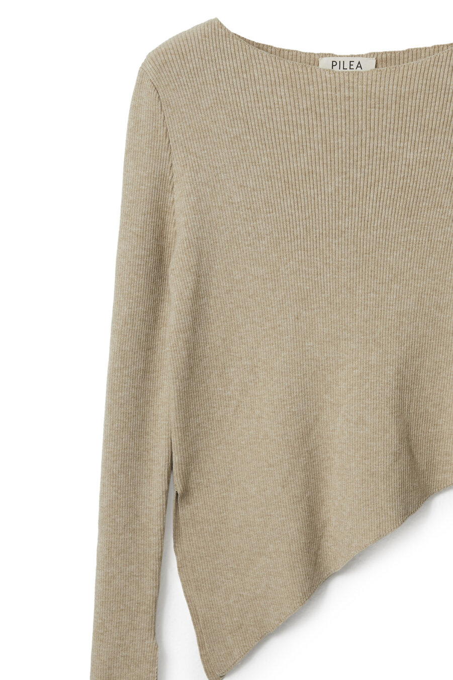Knitwear Asymmetrical Knitted Sweater Beige - 6