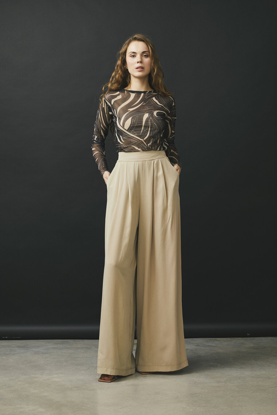 Kylie Beige Trousers - 1
