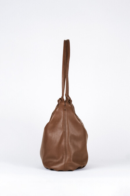 Leather Hola Bag Brown - 5
