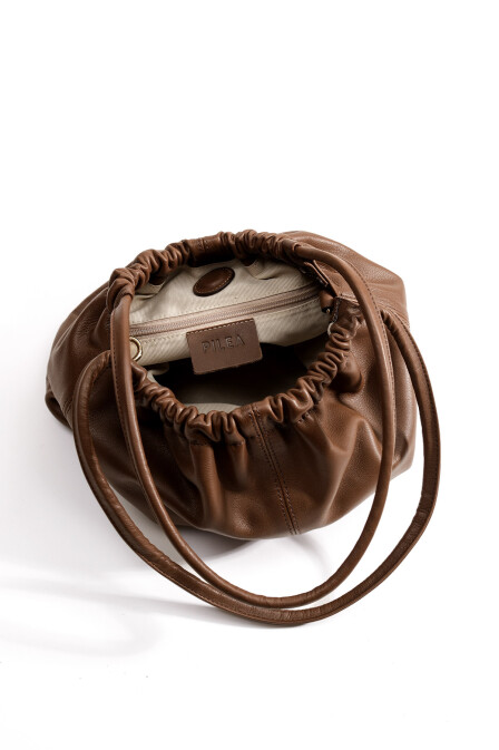 Leather Hola Bag Brown - 7