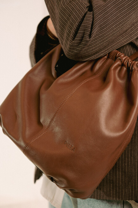 Leather Hola Bag Brown - 3