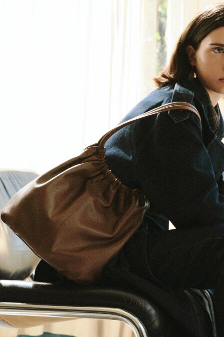 Leather Hola Bag Brown 