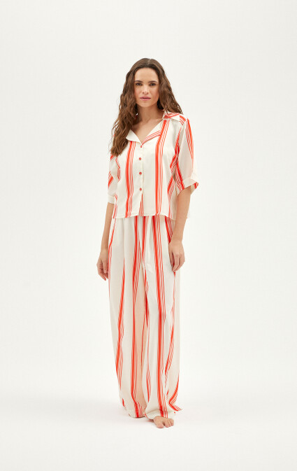 Lenora Striped Pajama Set - 2