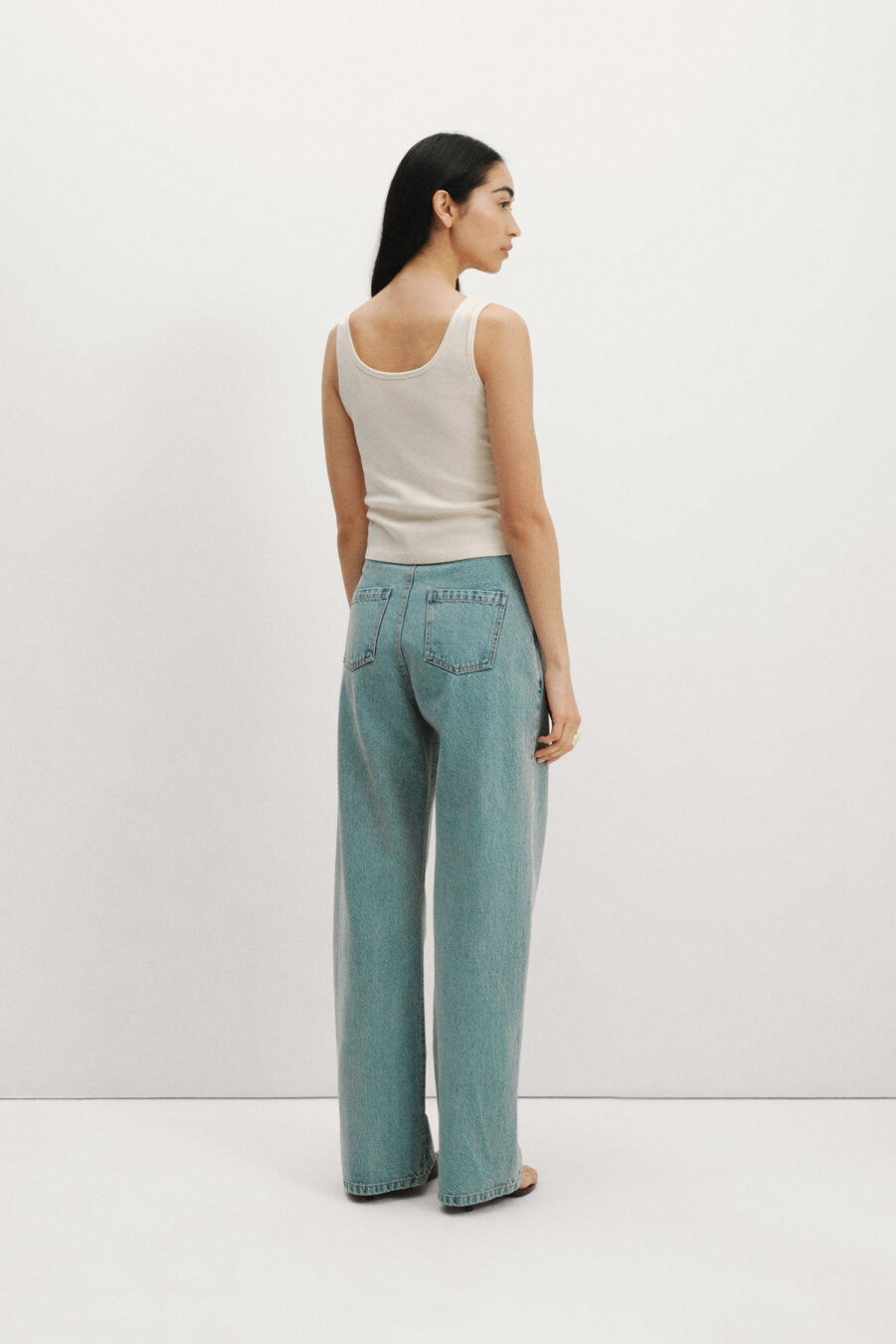 Leysa Blue Denim Pants - 5