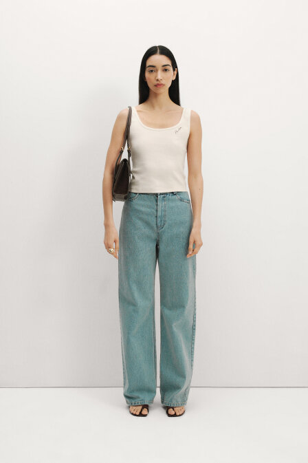 Leysa Blue Denim Pants - 1