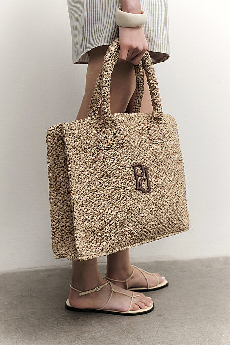 Light Beige Knitted Bag - 2