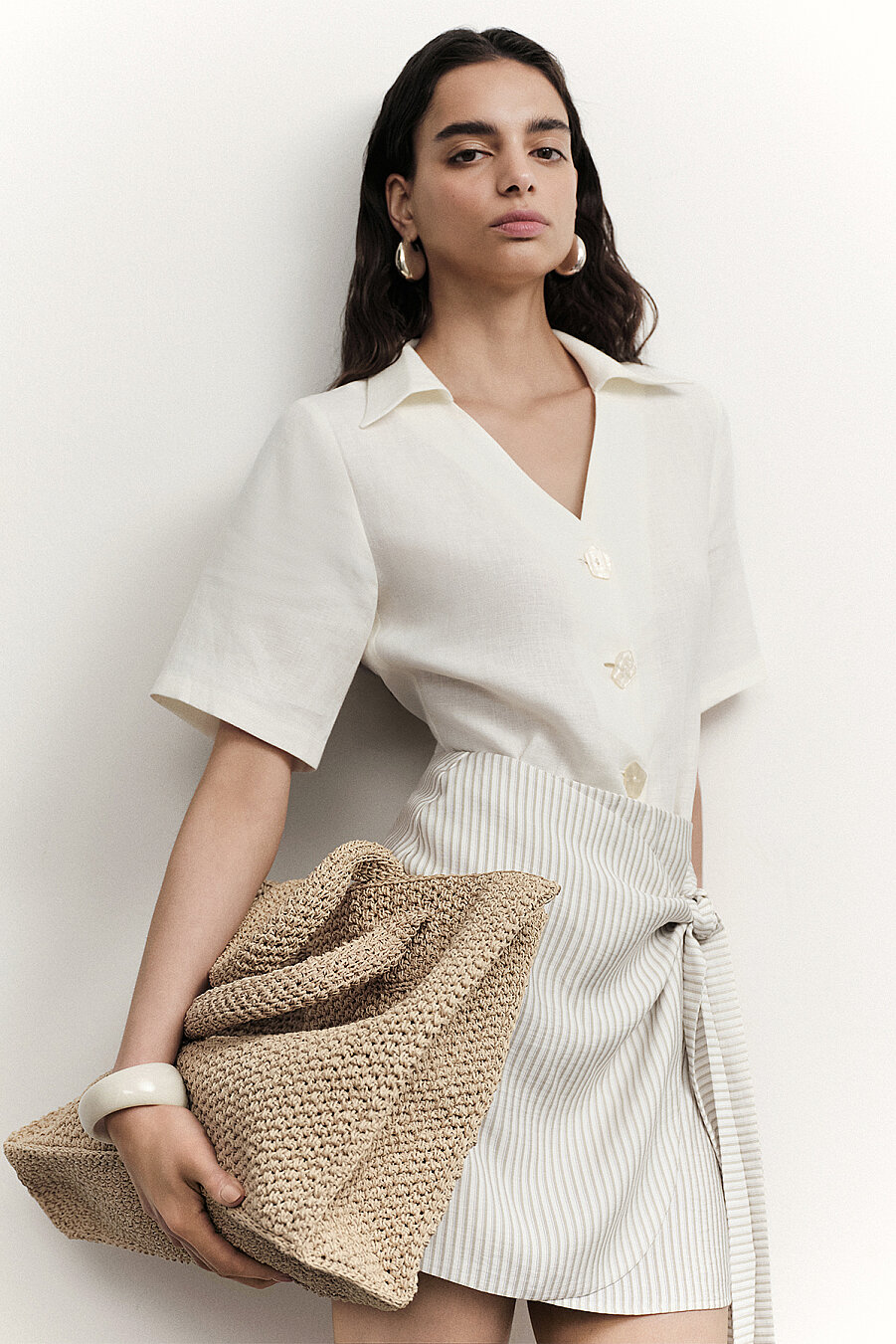 Light Beige Knitted Bag - 4