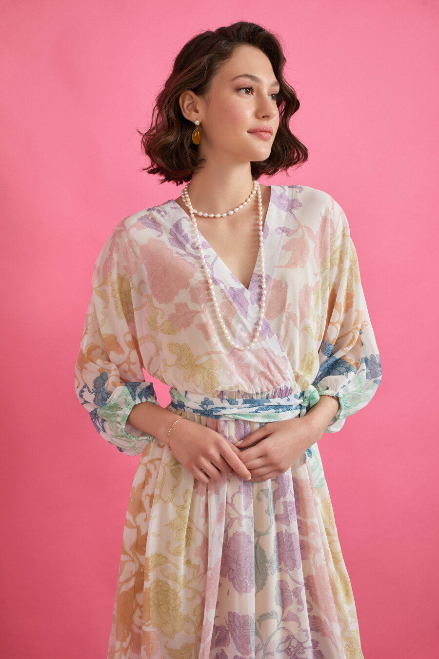 Liliana Colorful Wrap Dress - 3