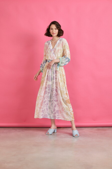 Liliana Colorful Wrap Dress - 5