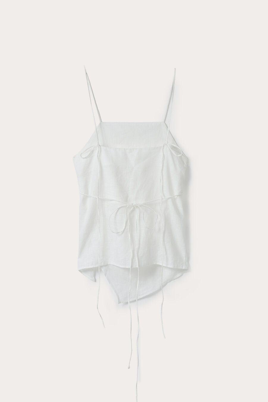 Linen Strappy Asymmetric Blouse - 5