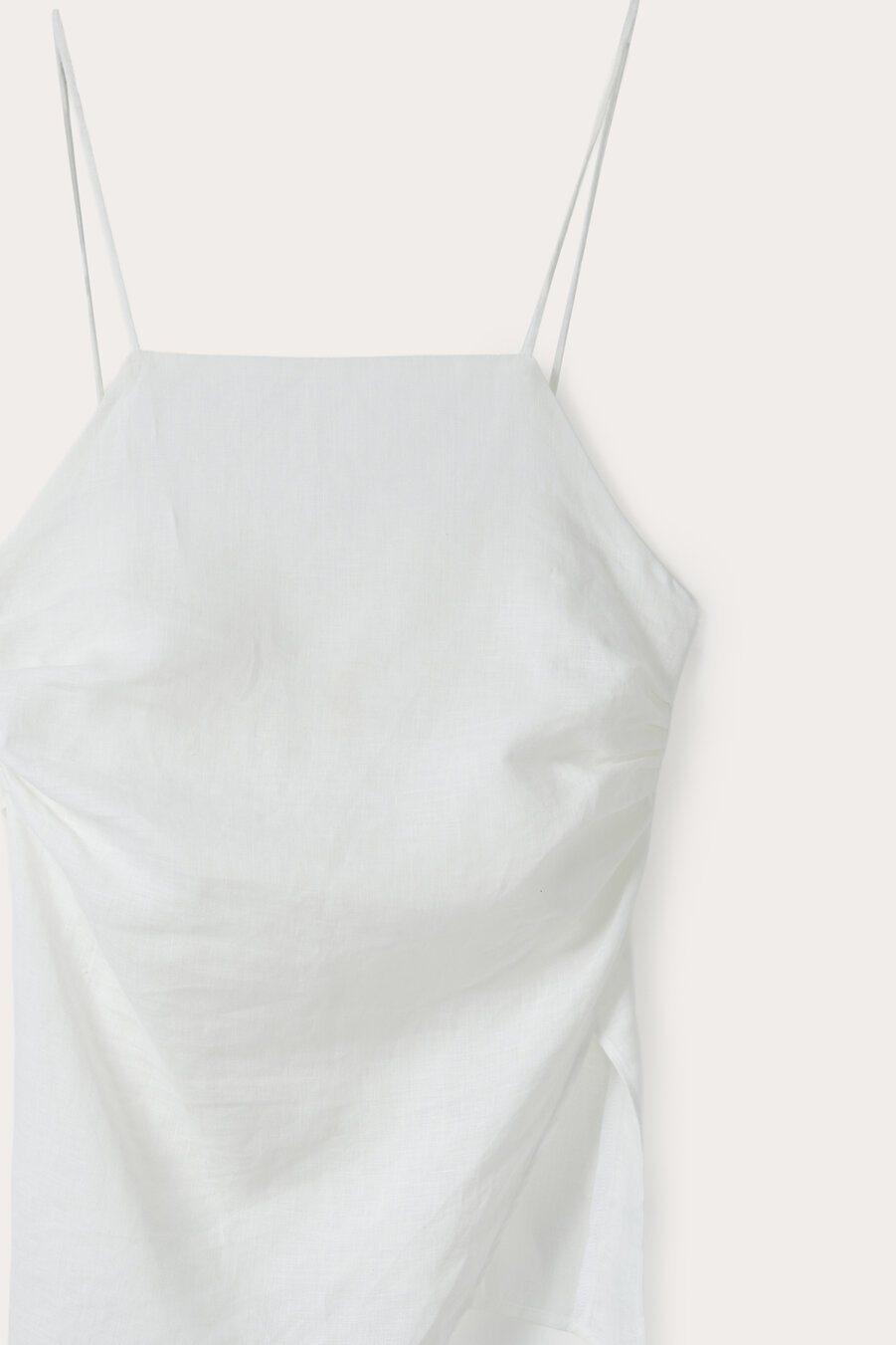 Linen Strappy Asymmetric Blouse - 6