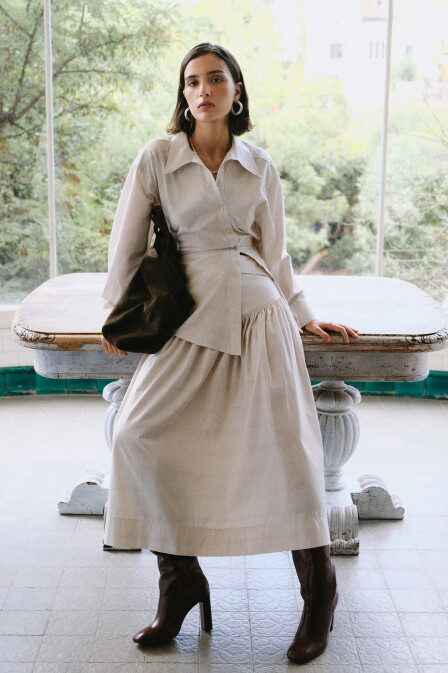 Liv Bel Detaylı Etek - PILEA